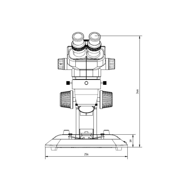 Euromex Stereo zoom microscope NZ.1902-S, 6.7-45x, Gear rack, Reflected and Transmitted light, bino
