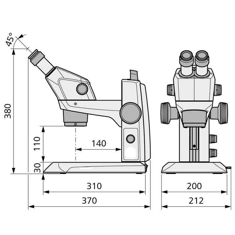 ZEISS Stereo zoom microscope Stemi 305, MAT, bino, ESD, Greenough, w.d.110mm, 10x,23, 0.8x-4.0x