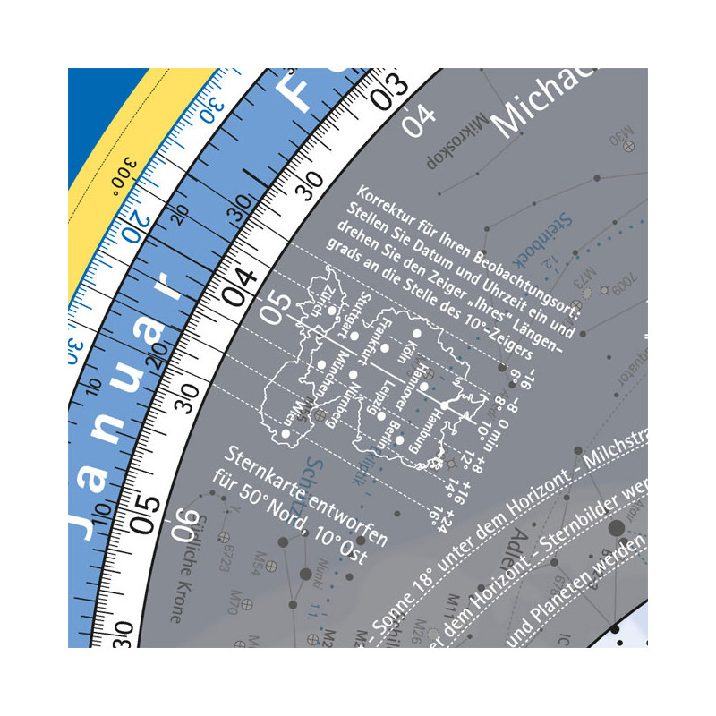 Oculum Verlag Star chart Swivelling sky map