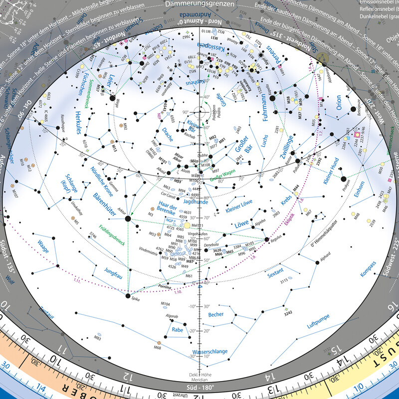 Oculum Verlag Star chart Swivelling sky map