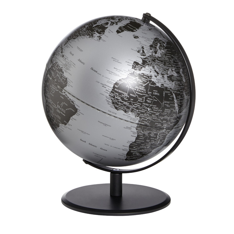 emform Globe Pluto Matt Silver 25cm