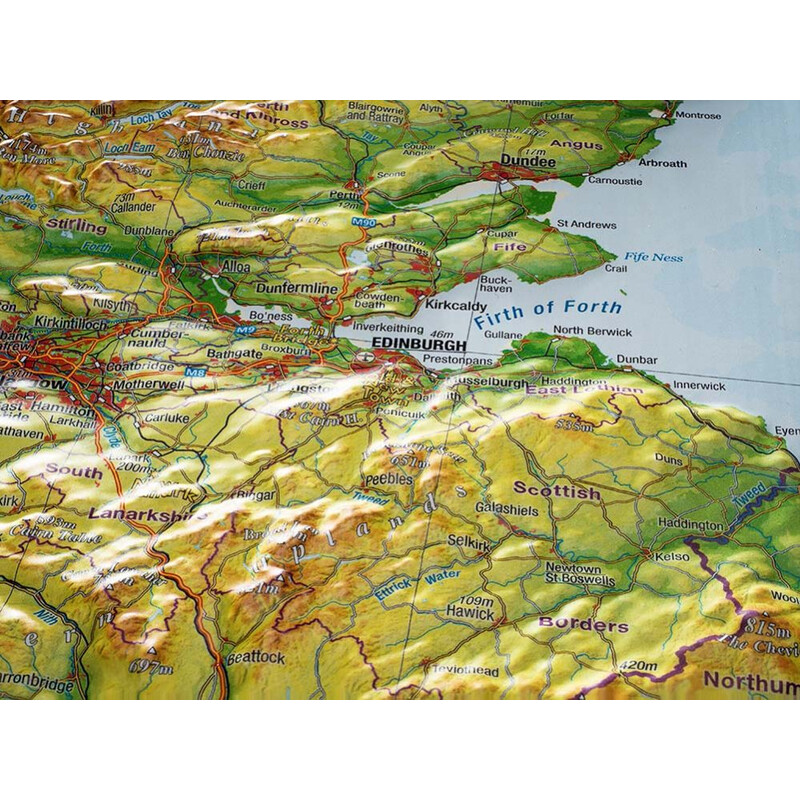 Georelief Great Britain 3D relief map