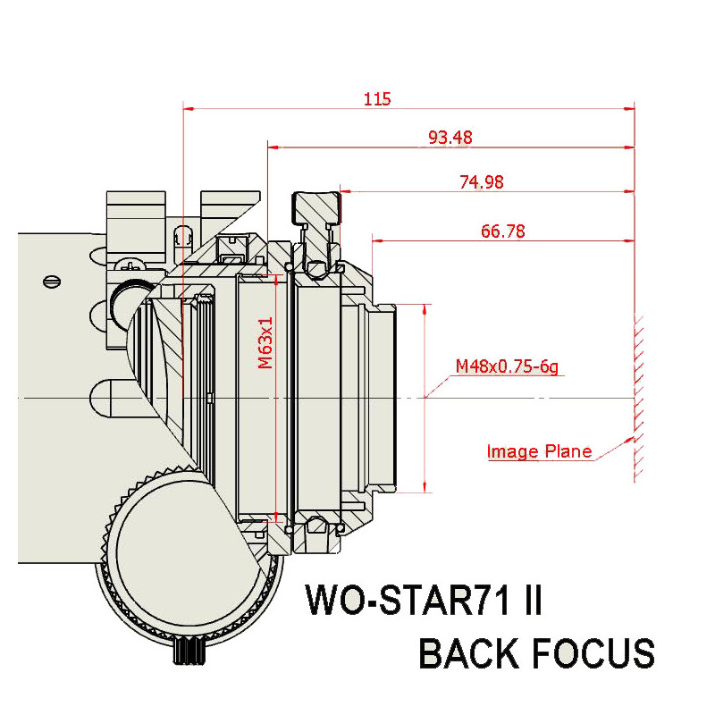 William Optics Apochromatic refractor AP 71/350 WO-Star 71 Blue OTA