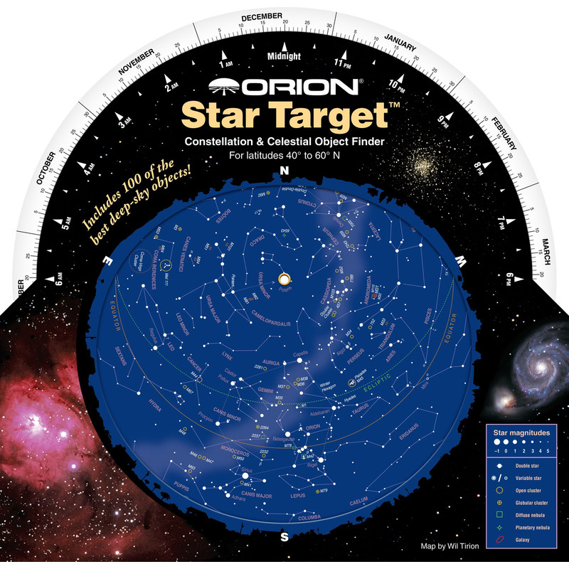 Orion Star Target Planisphere 40-60 degree north