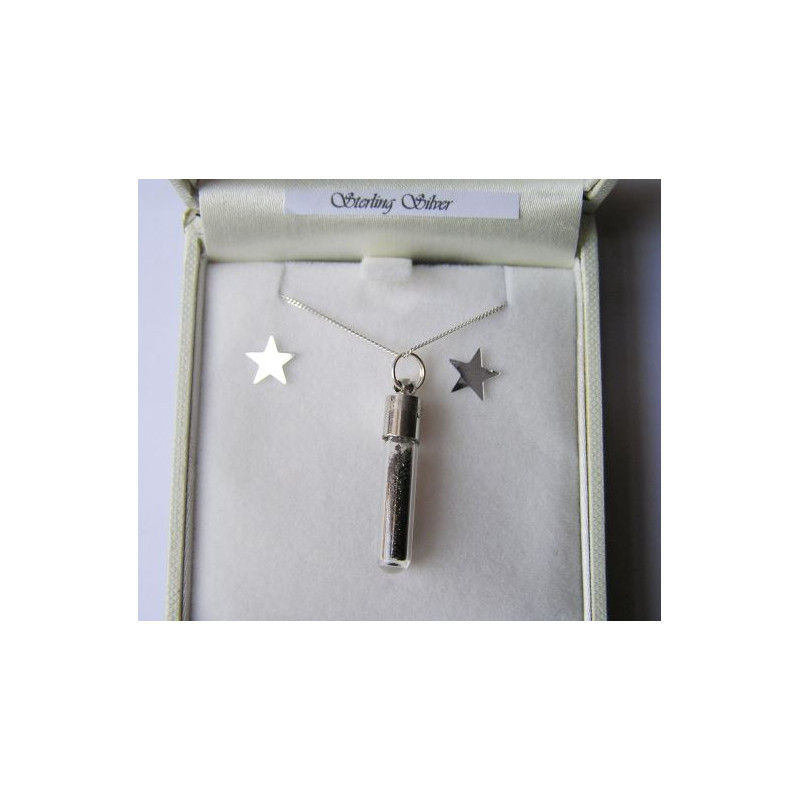 Jurassic Jewellery Meteorites Stardust Meteorite Vial Necklace (Tube)