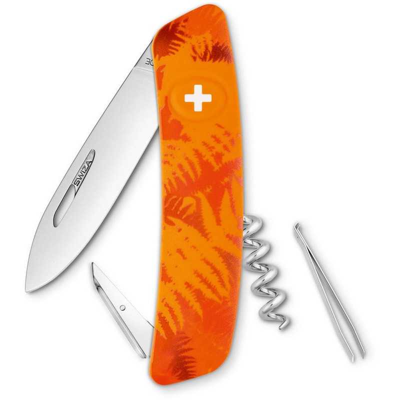 SWIZA Knives C01 Swiss Army Knife, FILIX Camo Fern Orange