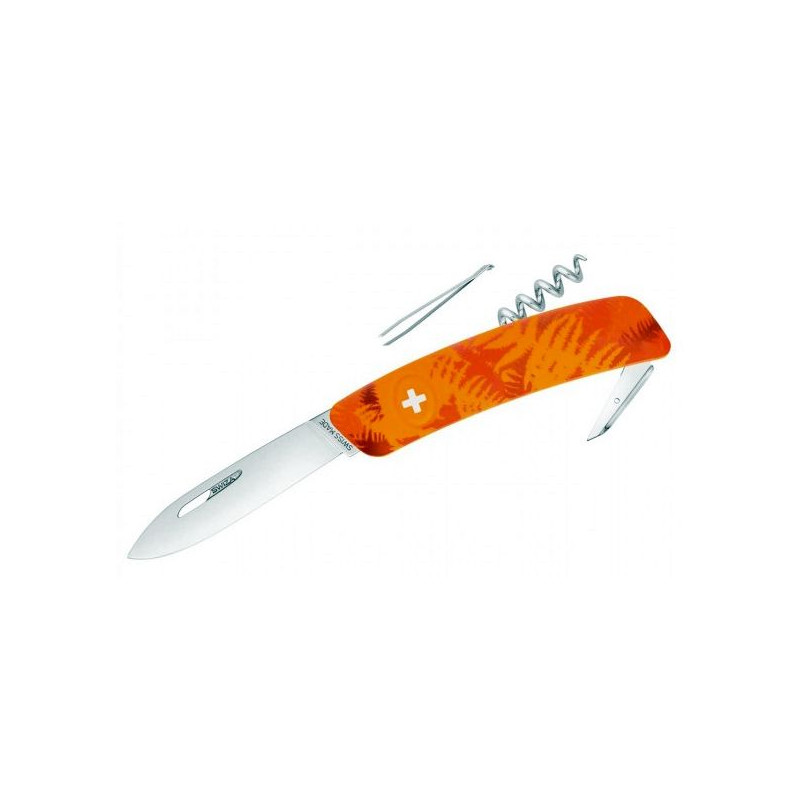 SWIZA Knives C01 Swiss Army Knife, FILIX Camo Fern Orange