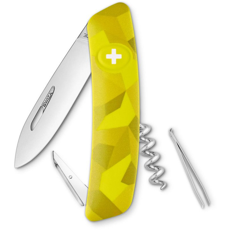 SWIZA Knives C01 Swiss Army Knife, VELOR Camo Urban Moss