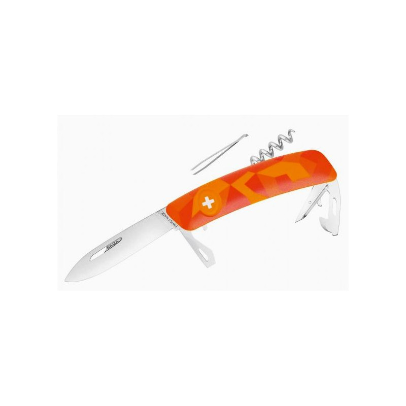 SWIZA Knives C03 Swiss Army Knife, LIVOR Camo Urban Orange