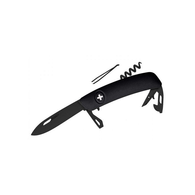 SWIZA Knives D03 Swiss Army Knife, ALLBLACK