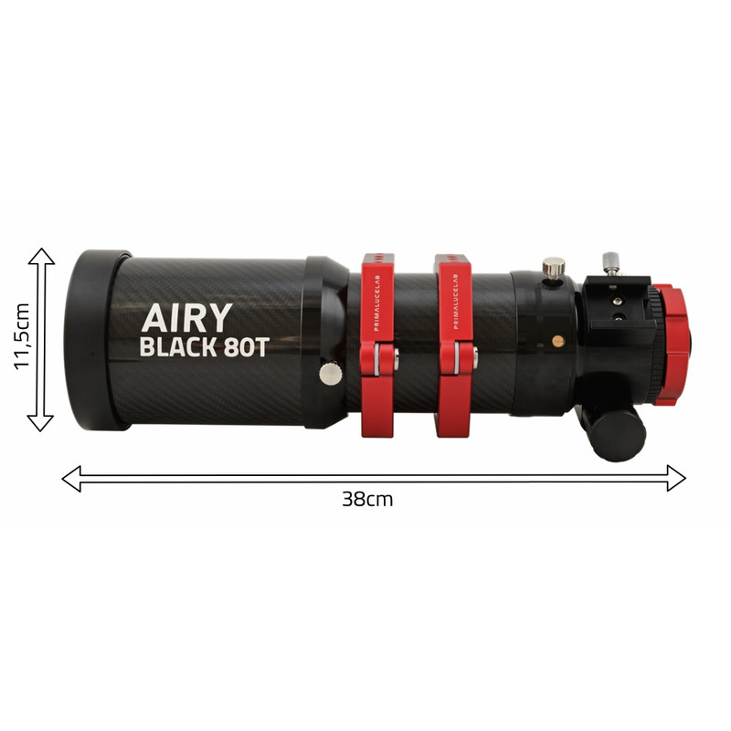 PrimaLuceLab Apochromatic refractor AP 80/500 Airy Black 80T Carbon OTA