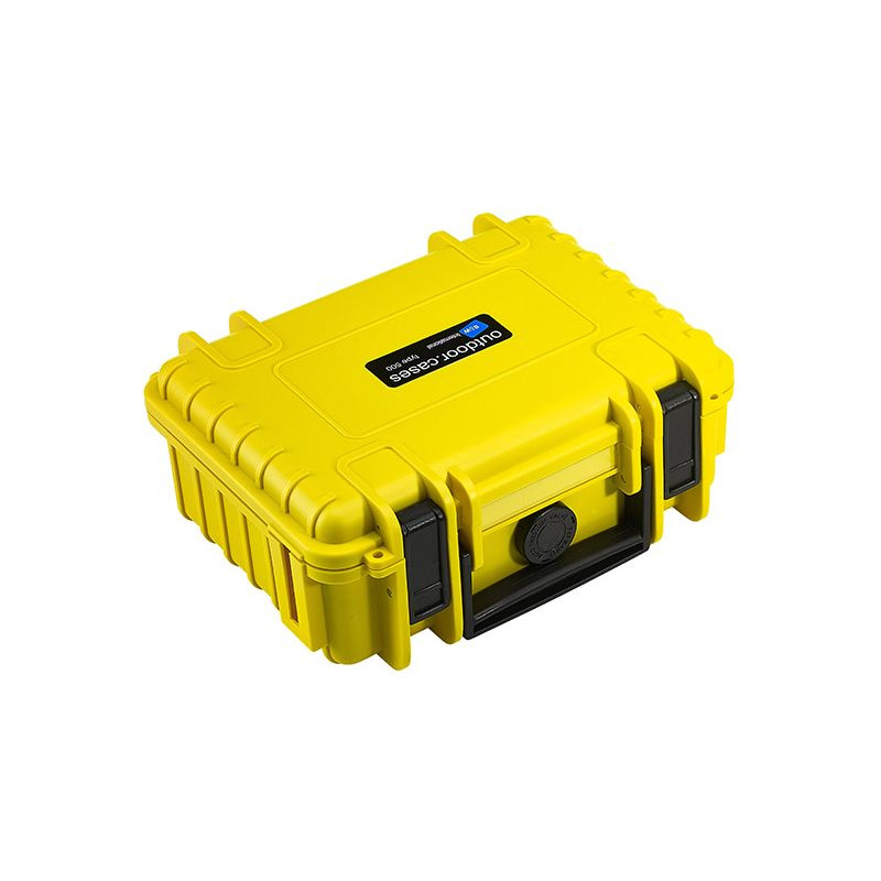 B+W Type 500 case, yellow/foam lined