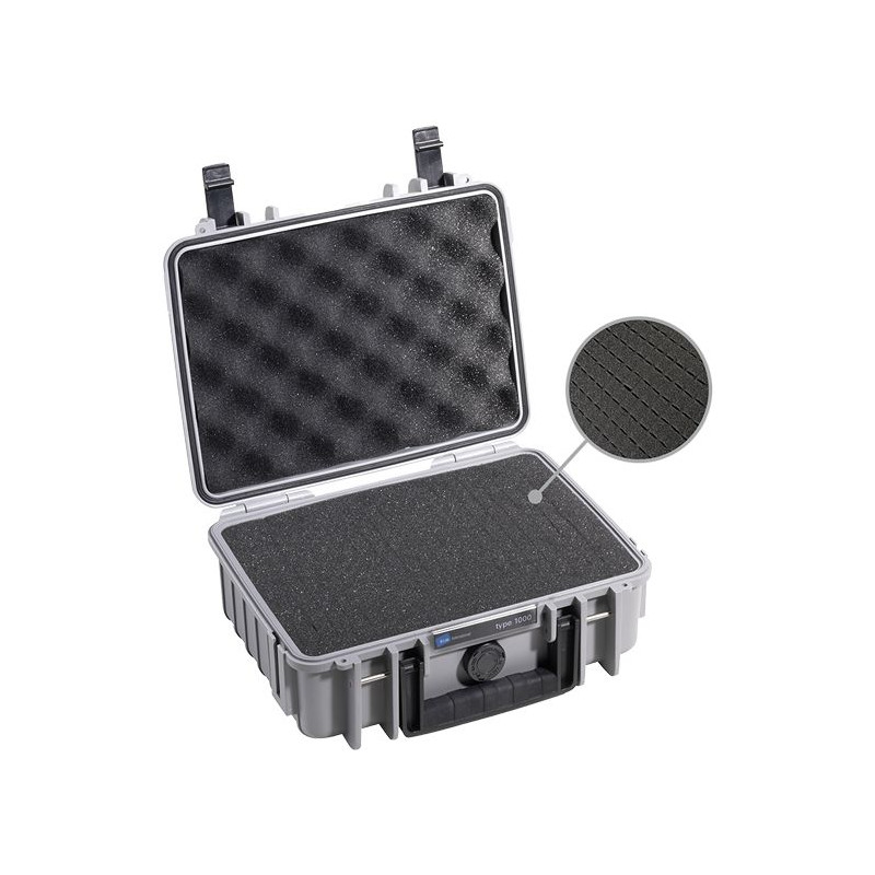 B+W Type 1000 case, grey/foam lined