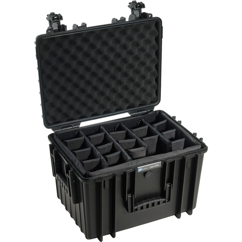 B+W Type 5500 case, black/compartment divisions