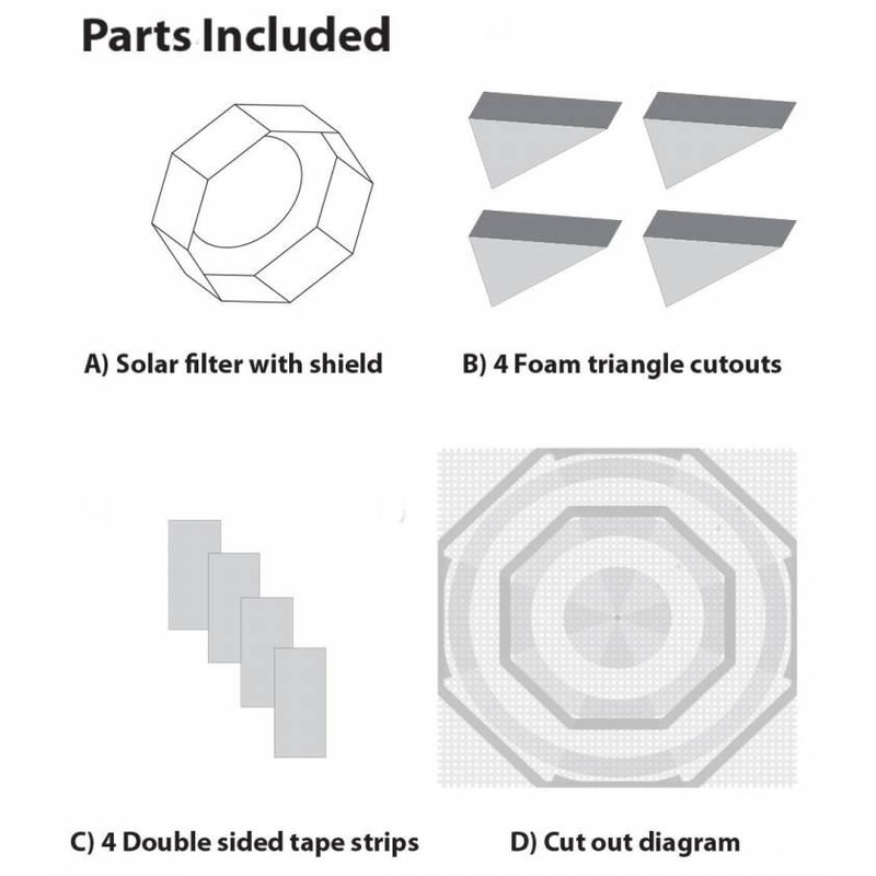 Explore Scientific Solar Filters Sun Catcher sun filter for 150-160mm Newtonians