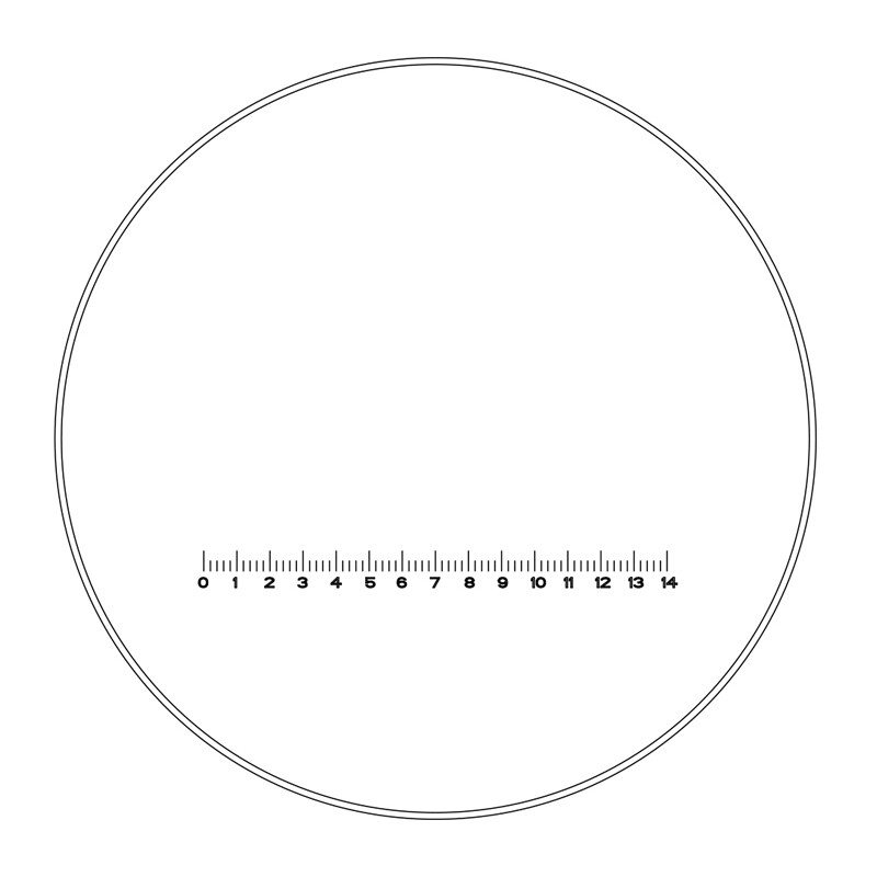 Motic Micrometer scale plate 70/14mm, Ø23mm microscope reticule (SMZ-140)