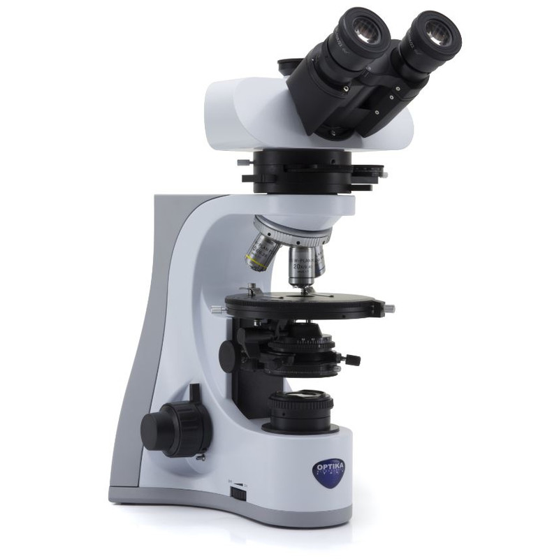 Optika Microscope B-510POL, polarisation, transmitted, trino, IOS W-PLAN POL, 40x-400x, EU