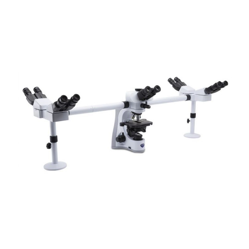 Optika Microscope B-510-5, discussion, trino, 5-head, IOS W-PLAN, 40x-1000x, EU