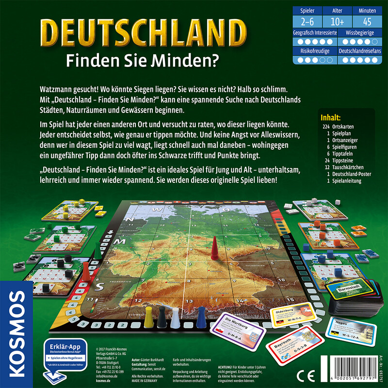 Kosmos Verlag Game Germany - Can you find Minden?