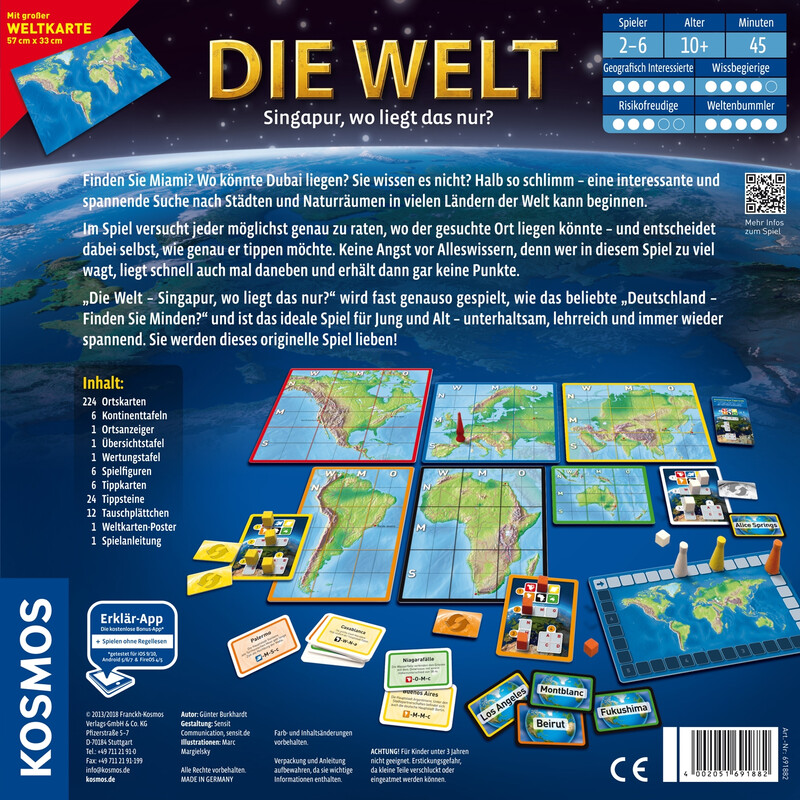 Kosmos Verlag game The World - Singapore, where is it?