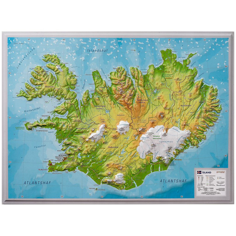 Georelief Iceland (small) 3D relief map