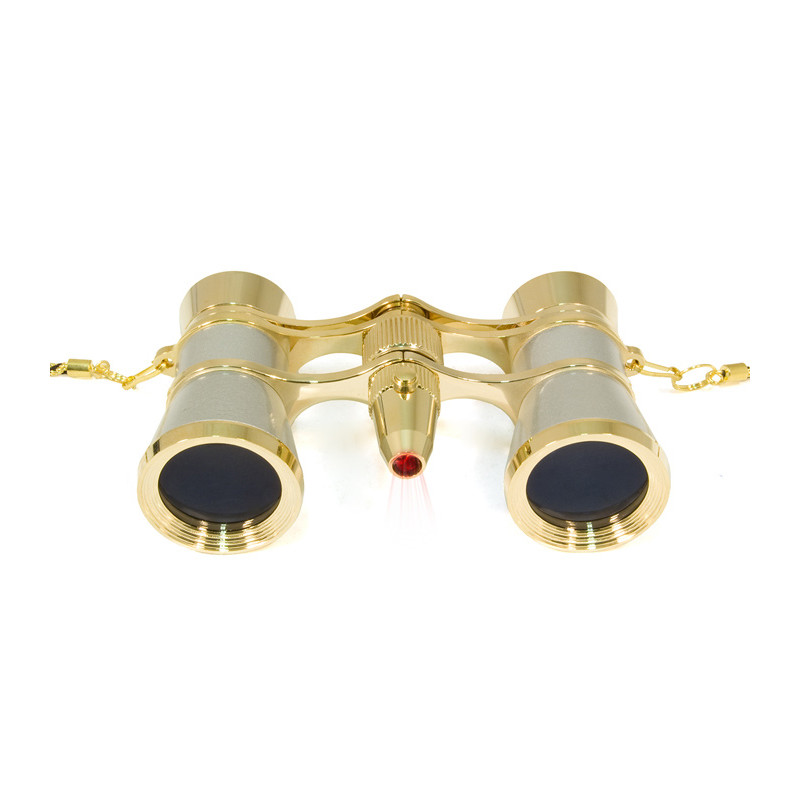 Levenhuk Opera glasses Broadway 3x25 silver (with LED light and chain)