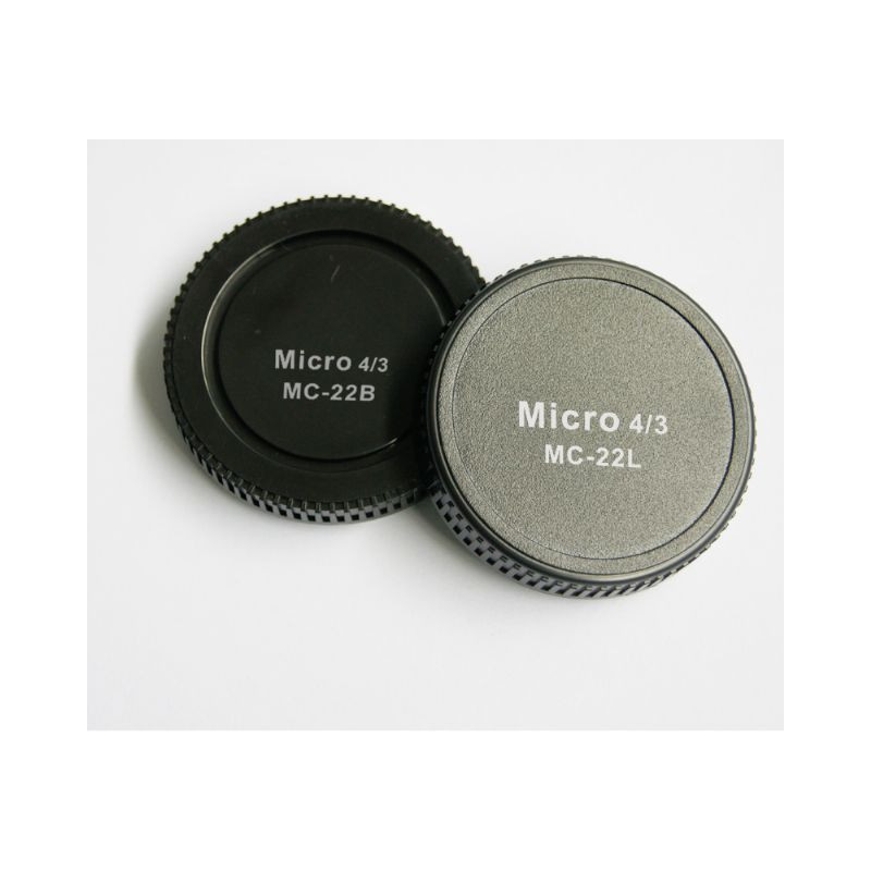 Pixel Dust covers Lens Rear Cap MC-22B + Body Cap MC-22L for Micro Four Thirds