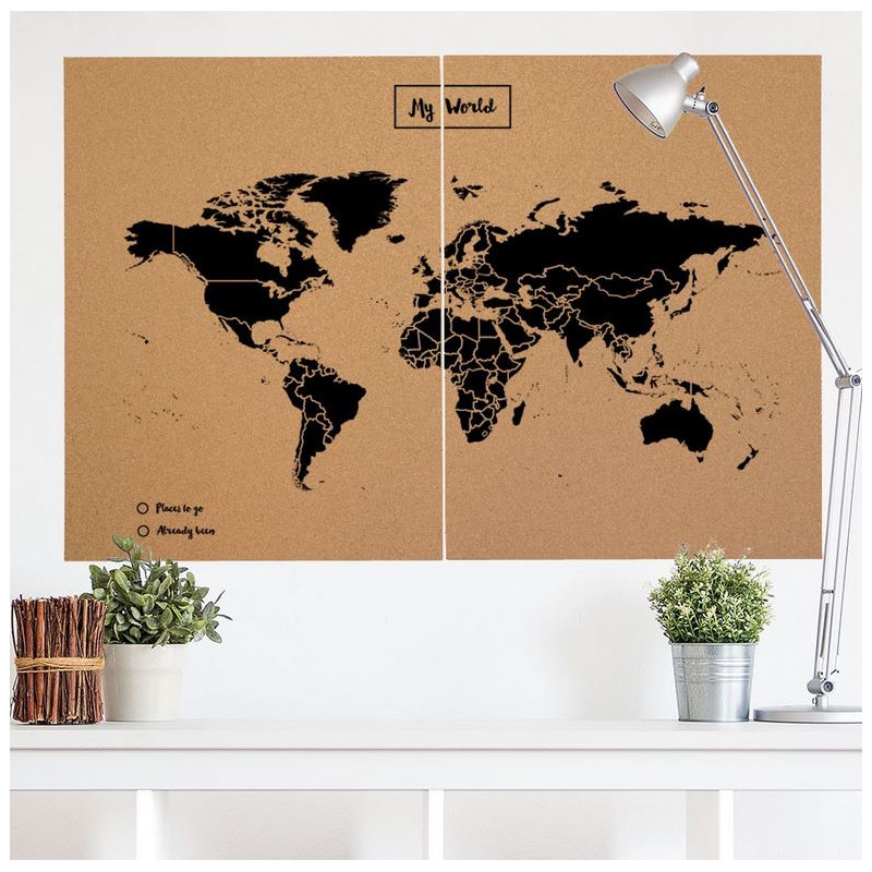 Miss Wood Woody Map Natural Cork XXL black