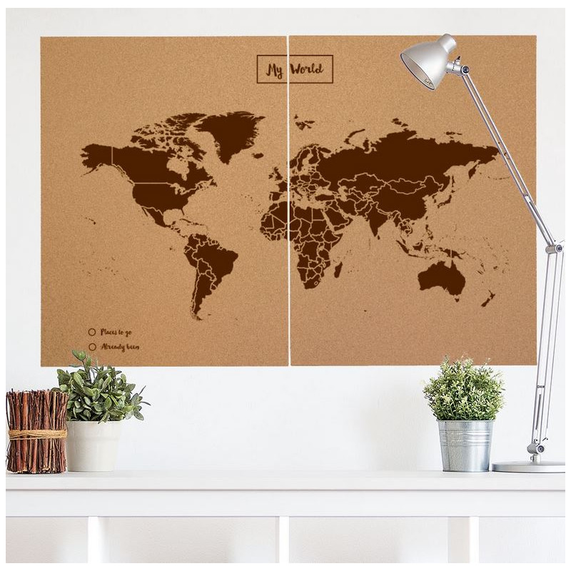 Miss Wood Woody Map Natural Cork XXL brown