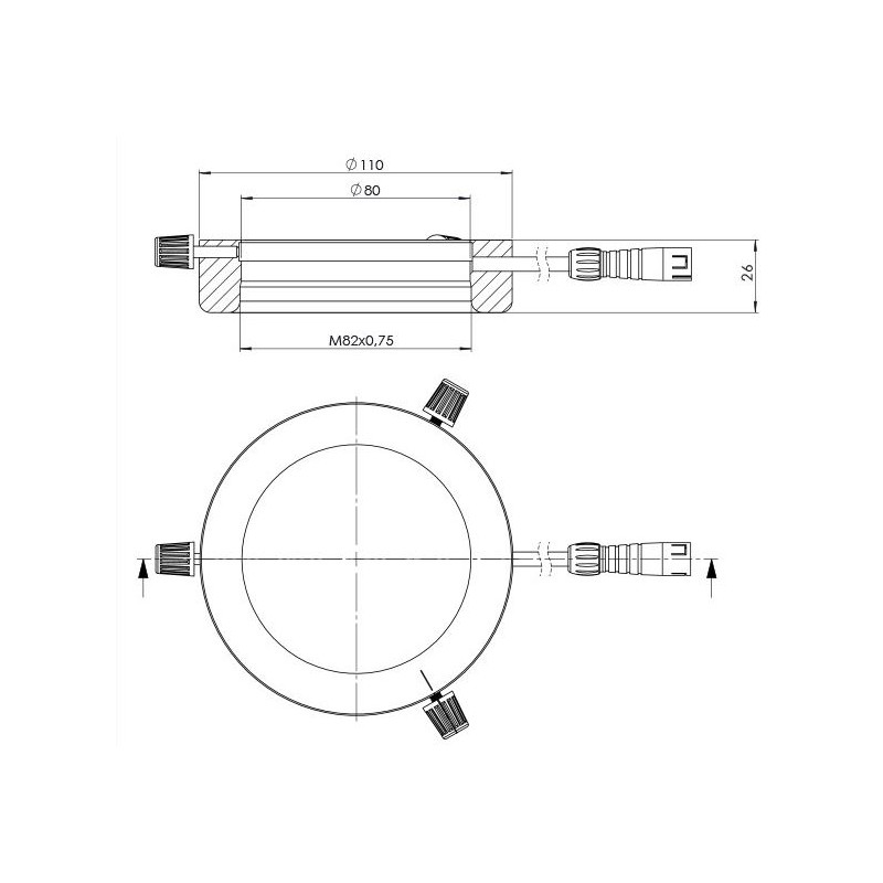 StarLight Opto-Electronics RL5-80 PW, pur-weiß (6.500 K), Ø 80mm