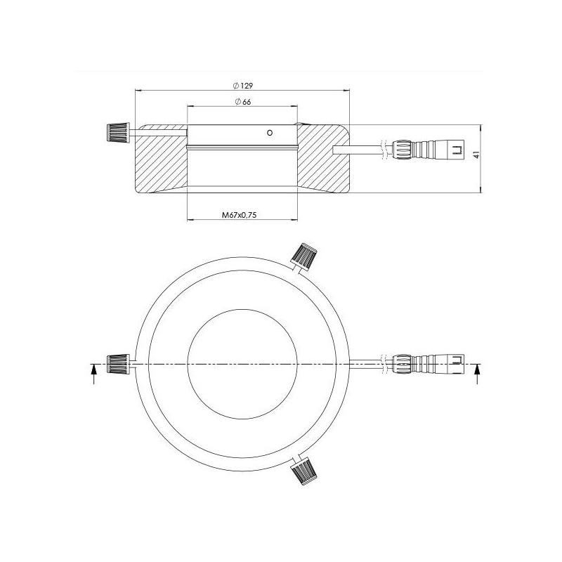 StarLight Opto-Electronics RL12-18f-S4 A, segment., Flutl., amber (590 nm), Ø 66mm