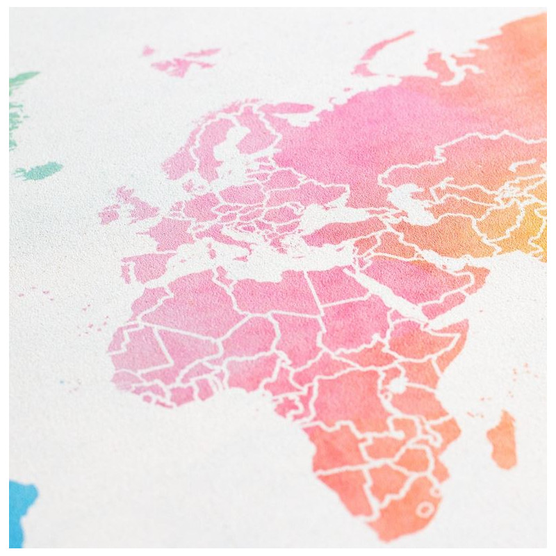 Miss Wood Woody Map Watercolour Splash XL