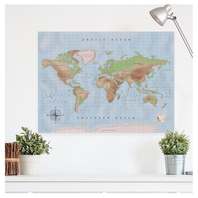 Miss Wood Woody Map Watercolor Physical XL