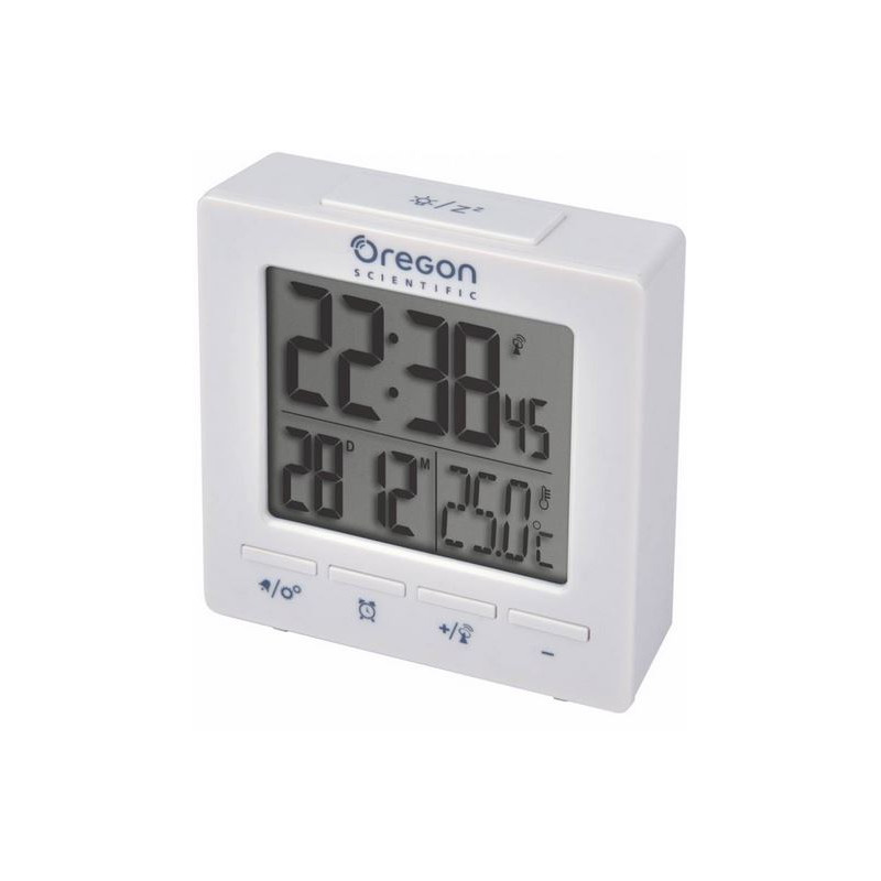 Oregon Scientific Weather station RC Alarm clock with temperature white