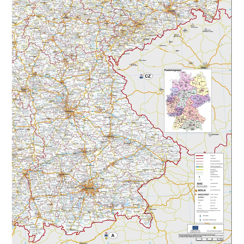 Stiefel Map Verkehrswegekarte Deutschland