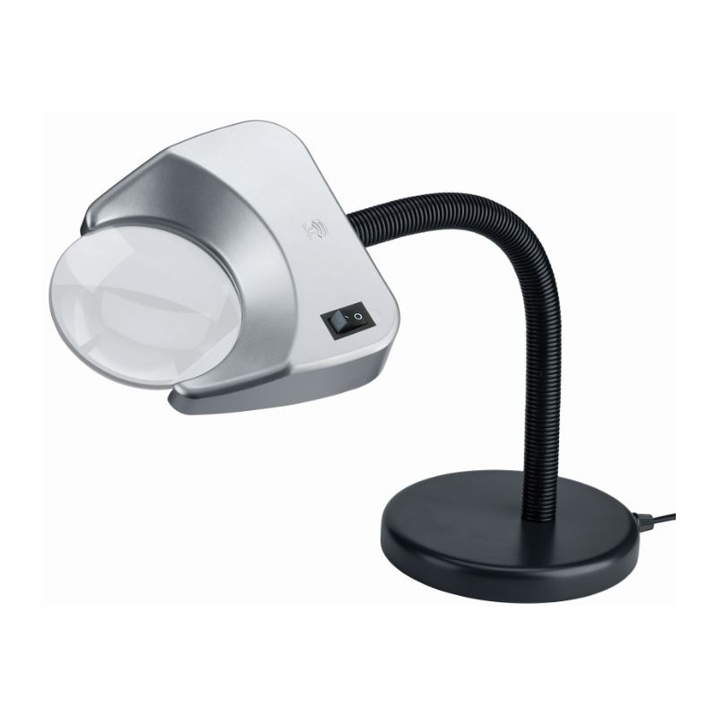 Schweizer Tech-Line LED magnifying lamp, 4500K tabletop base, 2x/Ø120mm, biconvex, tabletop base