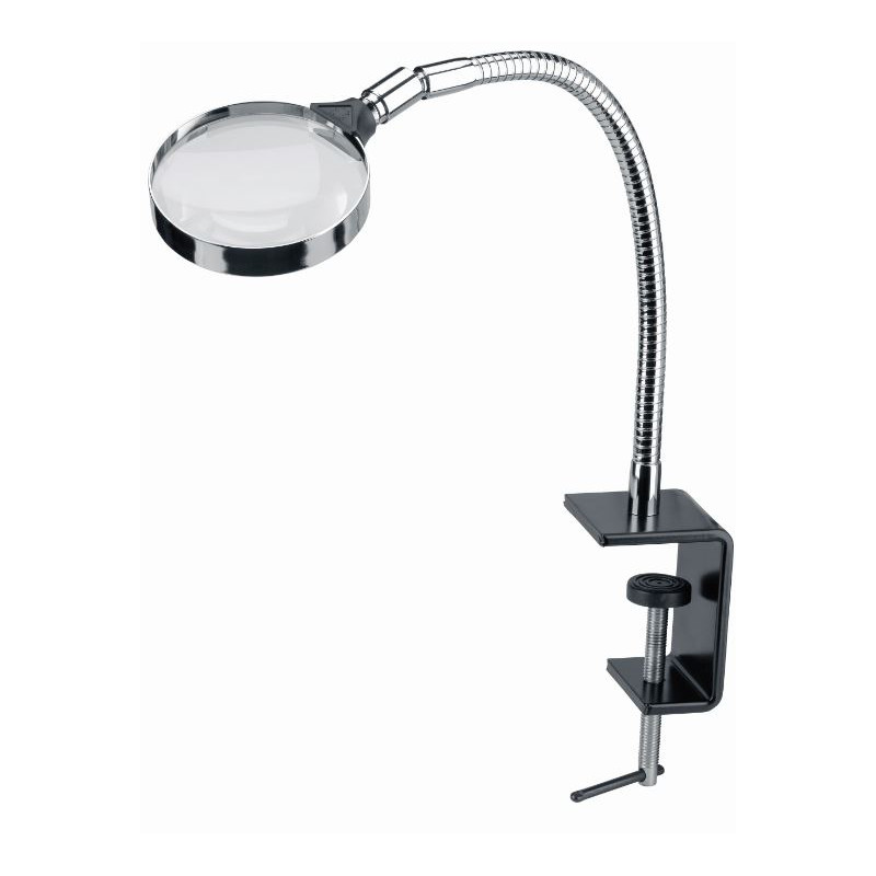 Schweizer Magnifying glass Work stand magnifier, table clamp, 2.5x/Ø90mm, biconvex