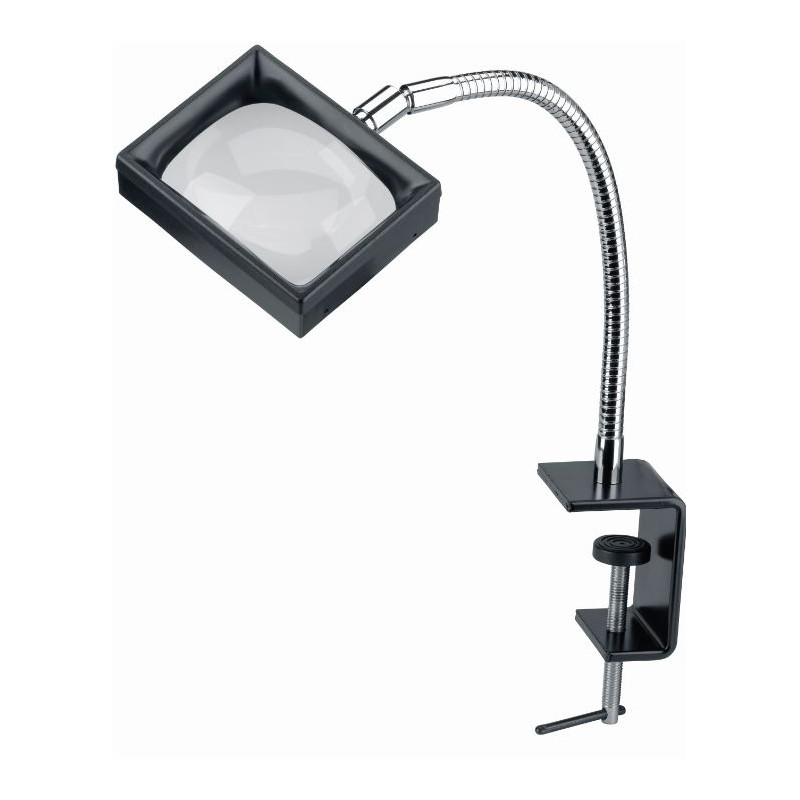 Schweizer Magnifying glass Work stand magnifier, synthetic material, table clamp, 3x/100x75mm, aspheric