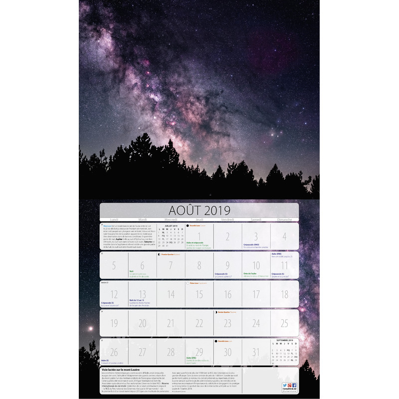 Amds édition  Kalender astronomique 2019