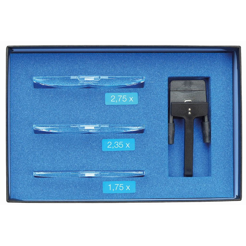 Schweizer Magnifying glass Basic-Line RIDO-CLIP lens parts 1.75x, 2.35x, 2.75x