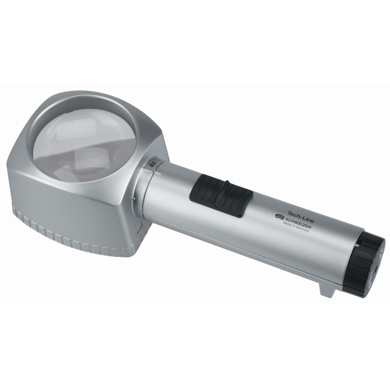 Schweizer Magnifying glass Tech-Line 4X table magnifier, illuminated