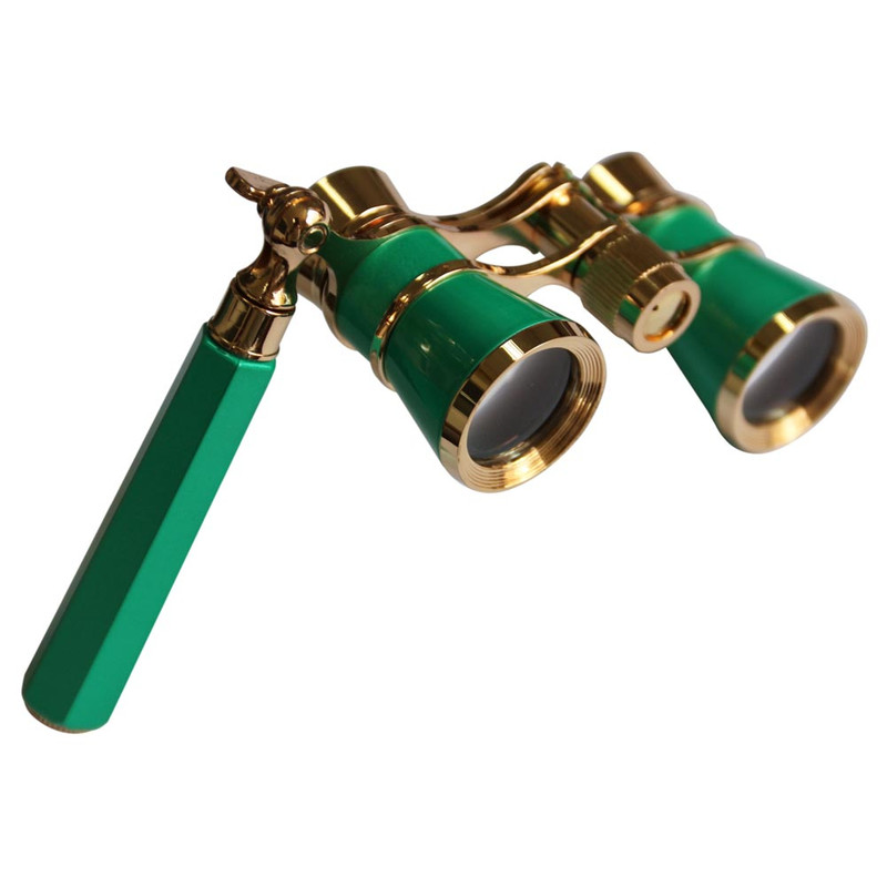 Levenhuk Opera glasses Broadway 3x25 green with lorgnette and LED light