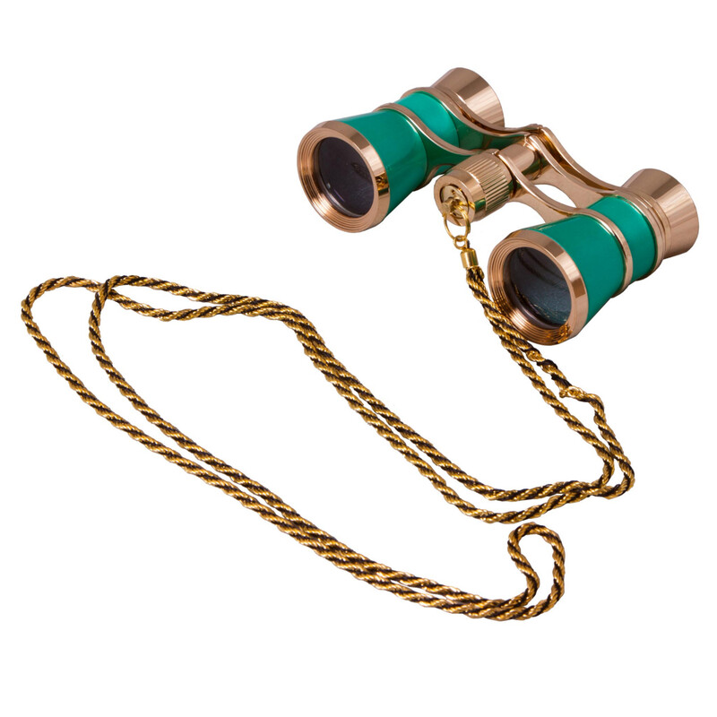 Levenhuk Opera glasses Broadway 3x25 green with chain and LED light