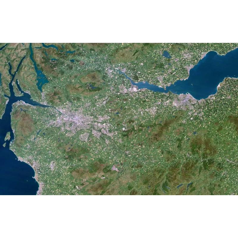 Planet Observer Regional map region Glasgow - Edinburgh