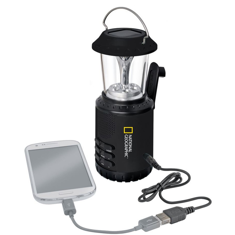 National Geographic Work lamp Solar camping lantern with radio
