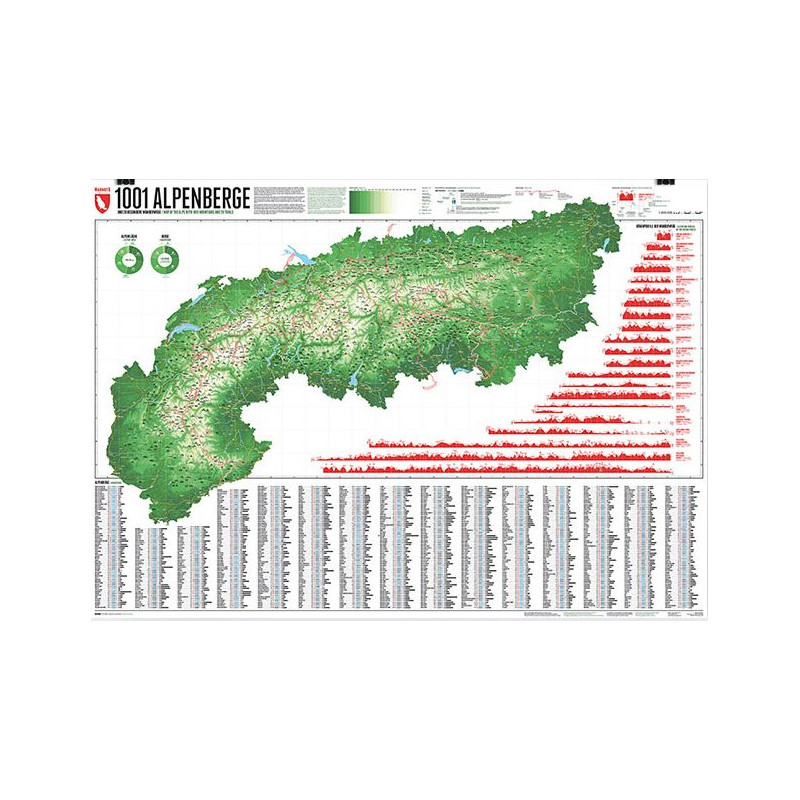 Marmota Maps Map of the Alps with 1001 Mountains and 20 Mountain trails