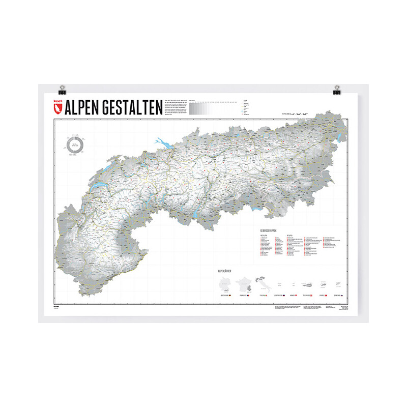 Marmota Maps Regional map Designing the Alps (140x100cm)