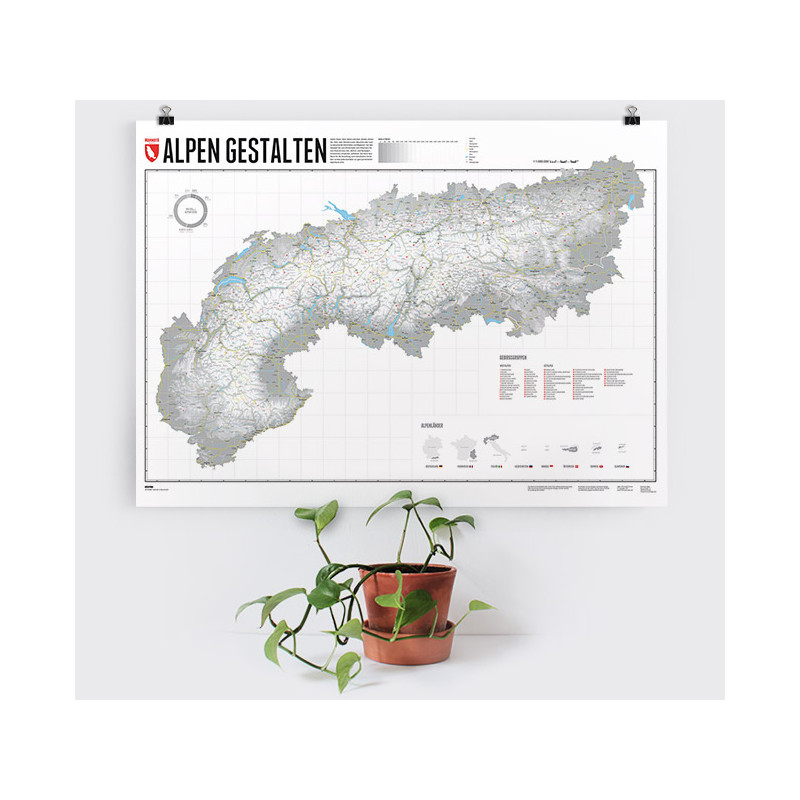 Marmota Maps Regional map Designing the Alps (140x100cm)
