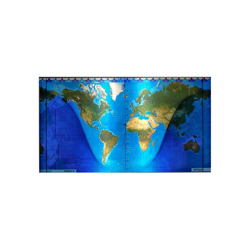 Geochron replacement world map (topographical)