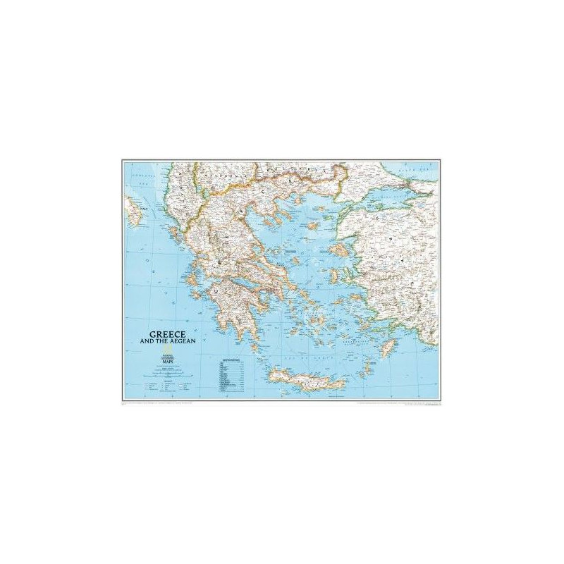 National Geographic Map Greece laminated